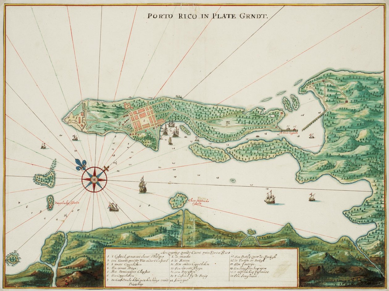 Puerto Rico térképe alkotó: Johannes Vingboons