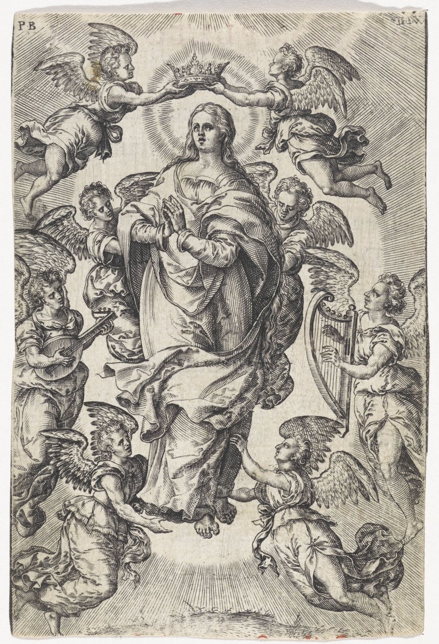 Mária mennybemenetele alkotó: Johannes Wierix