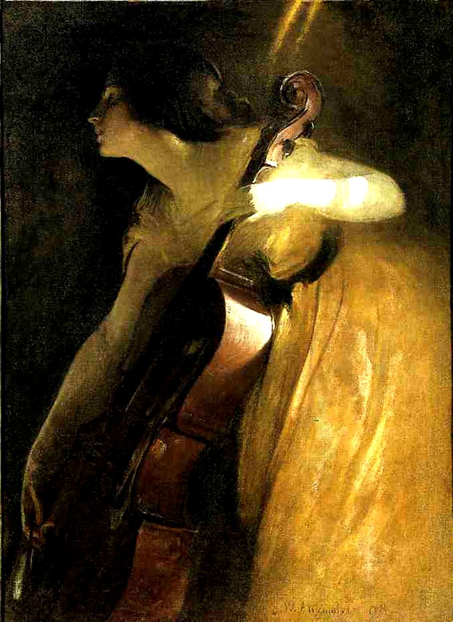 A csellista, 1898 alkotó: John Alexander