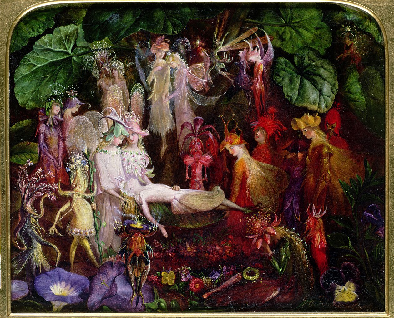 A tündér temetése alkotó: John Anster Fitzgerald