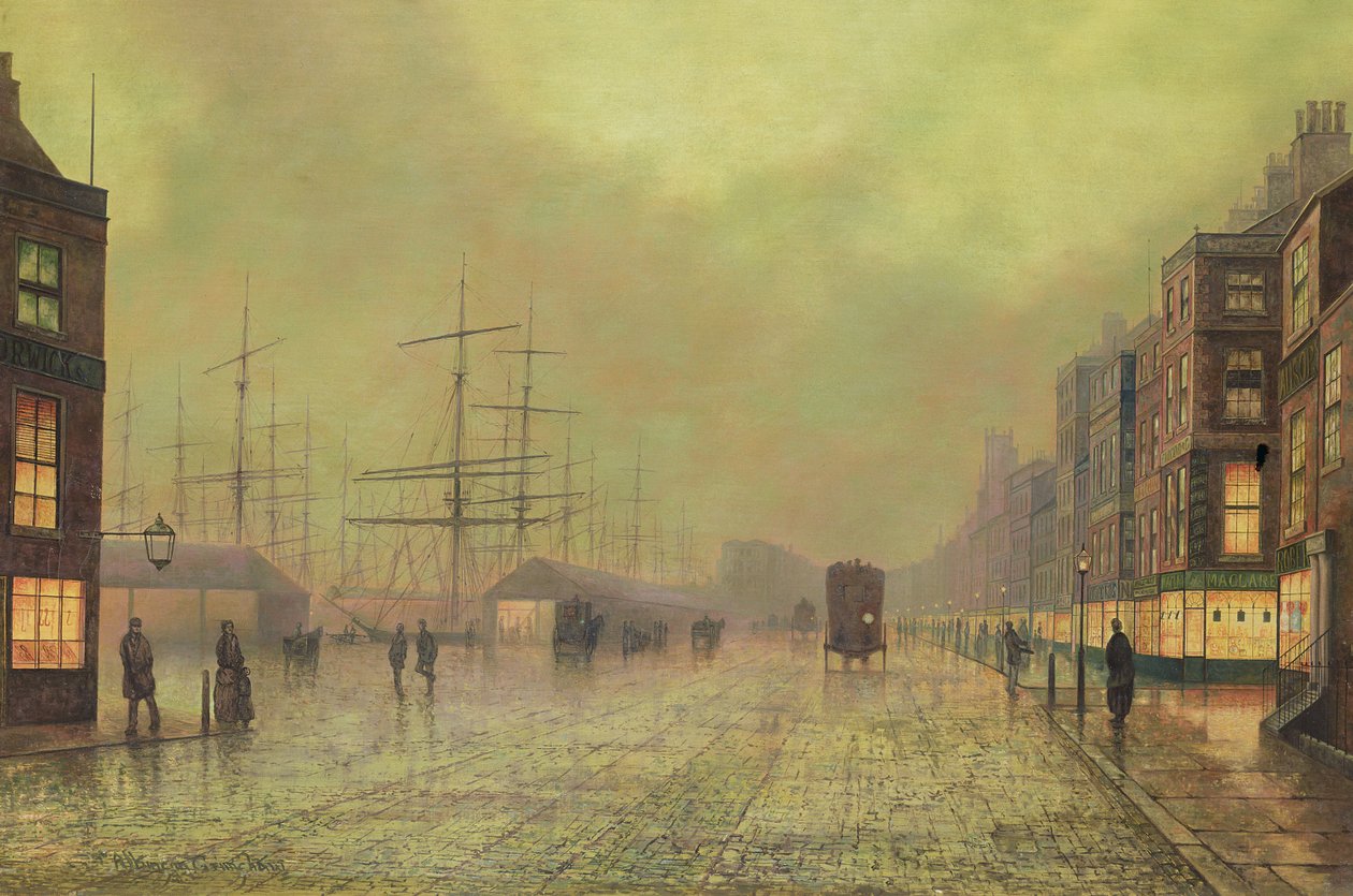 Glasgow dokkjai alkotó: John Atkinson Grimshaw