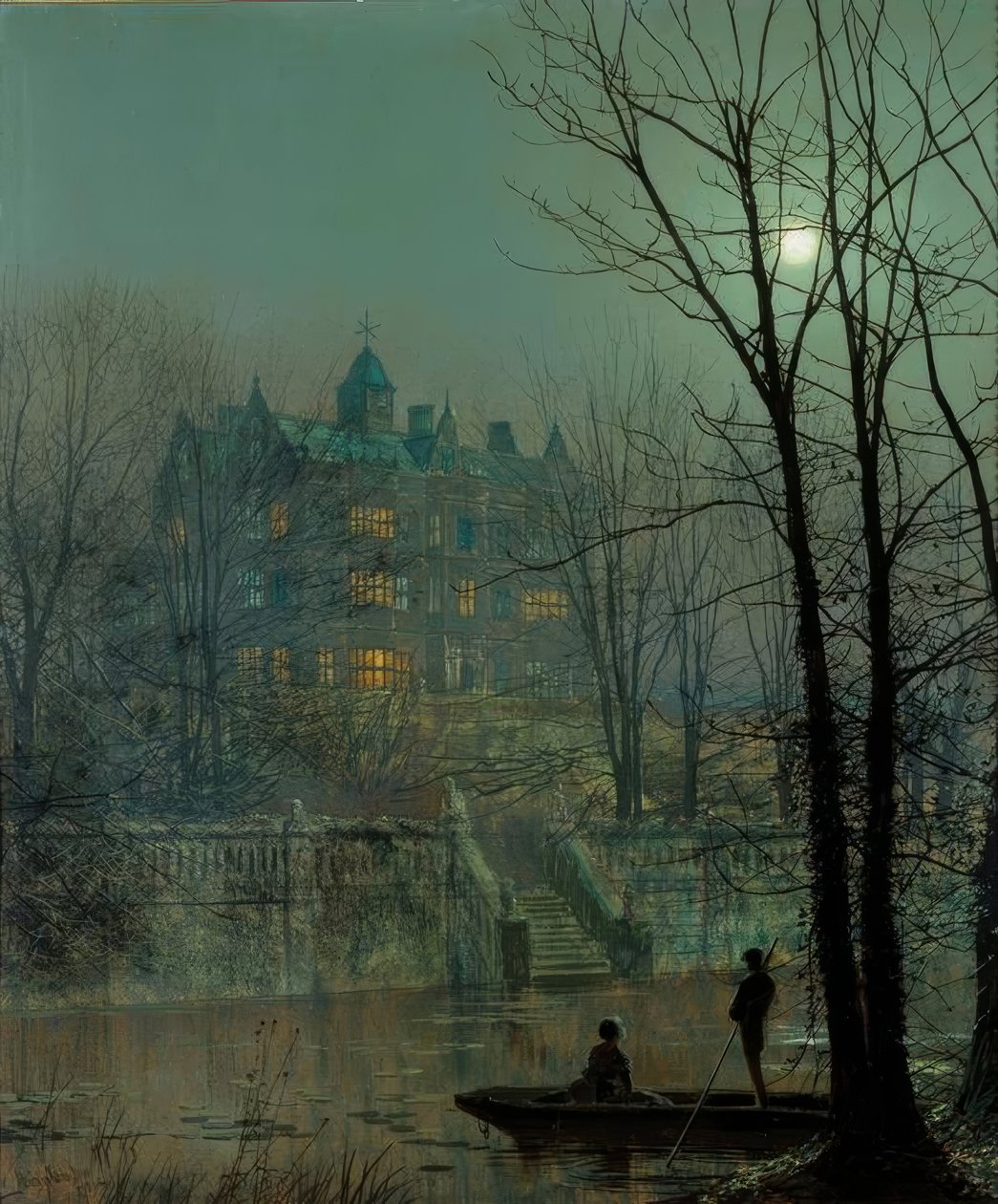 Knostrop Old Hall, Leeds alkotó: John Atkinson Grimshaw