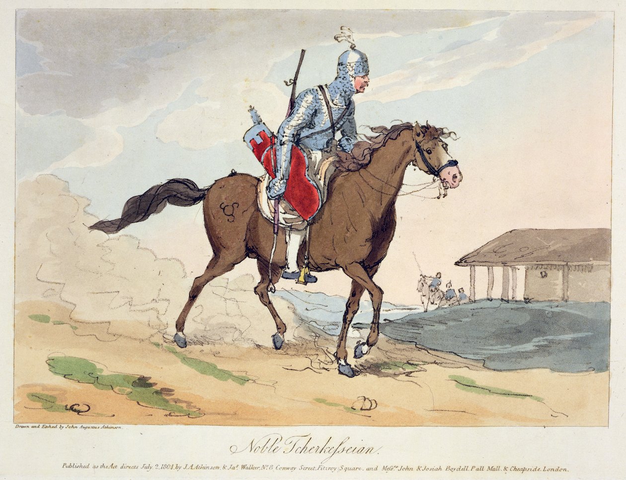 A művész által metszett Noble Tcherkesse 1804-ben jelent meg alkotó: John Augustus Atkinson