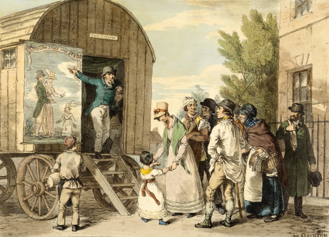 A Show, kocsma. C. 1821 alkotó: John Augustus after Atkinson