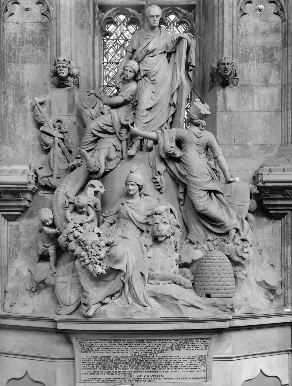 Idősebb William Pitt emlékműve, 1782 (márvány) alkotó: John Bacon