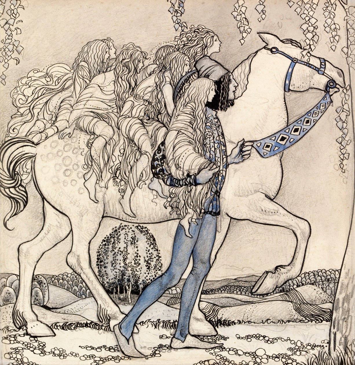 A kantárnál vezette a sietséget, és így utaztak az erdőben alkotó: John Bauer