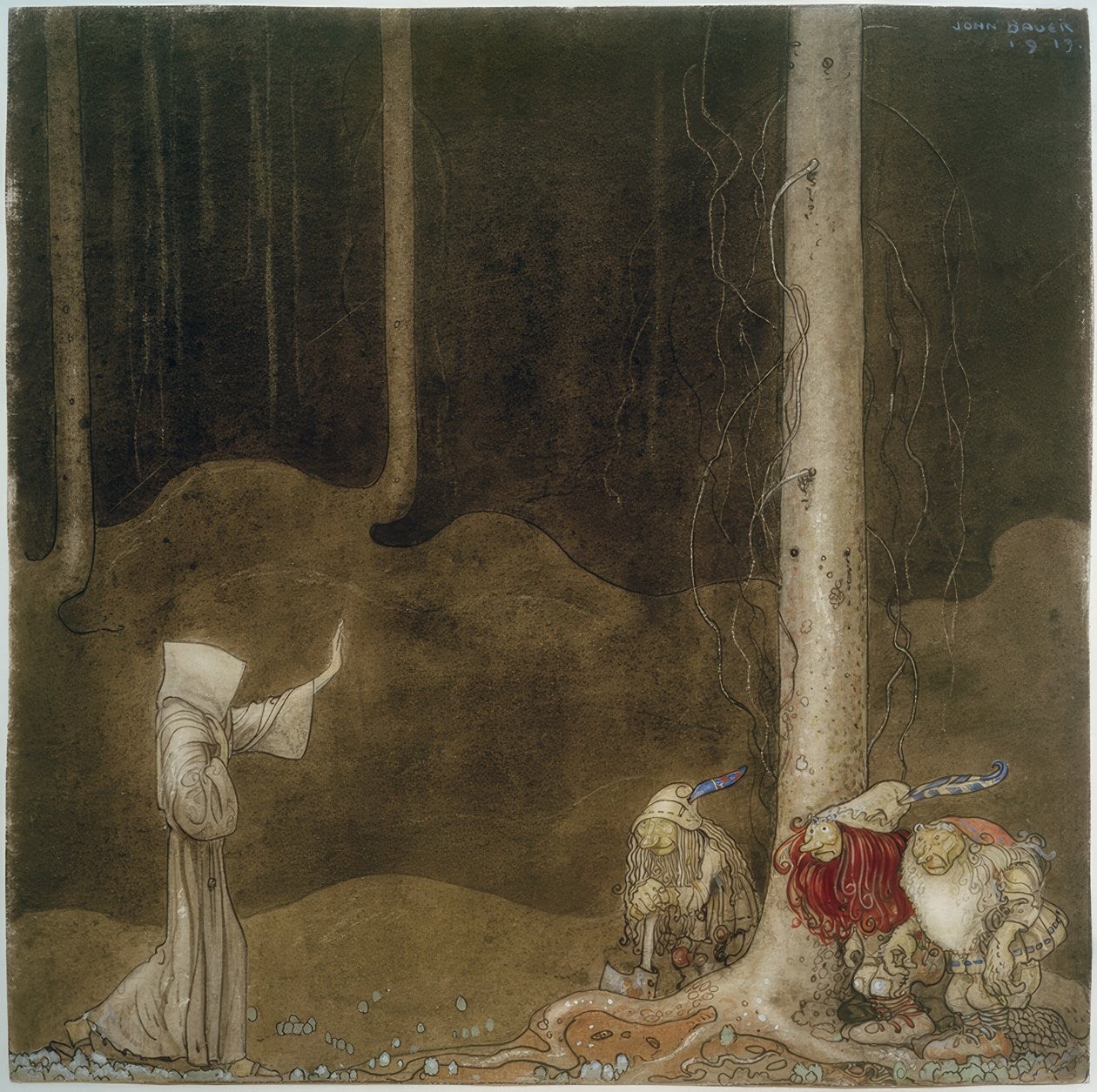 Szent Márton és három troll alkotó: John Bauer