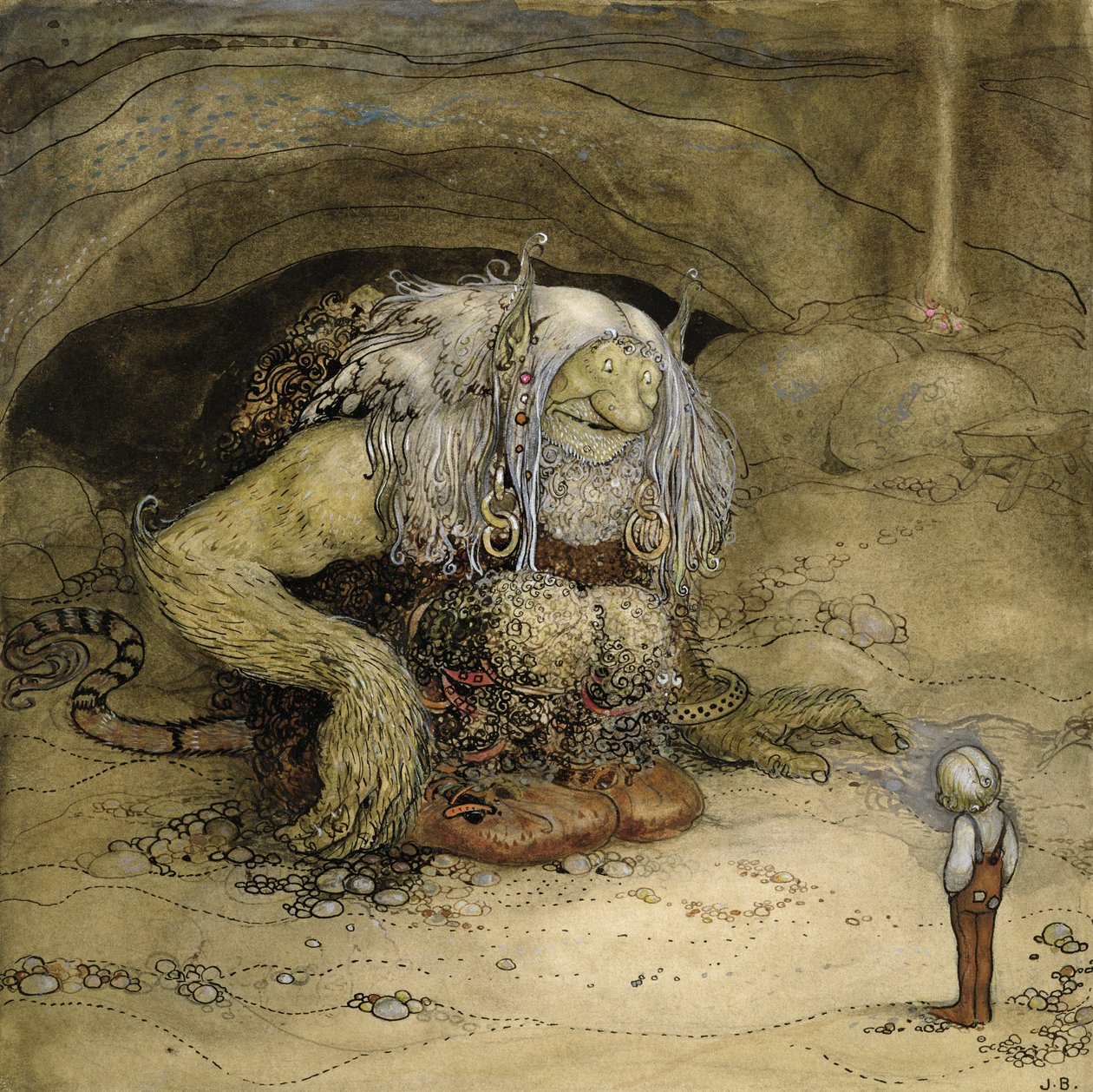 A troll és a fiú alkotó: John Bauer