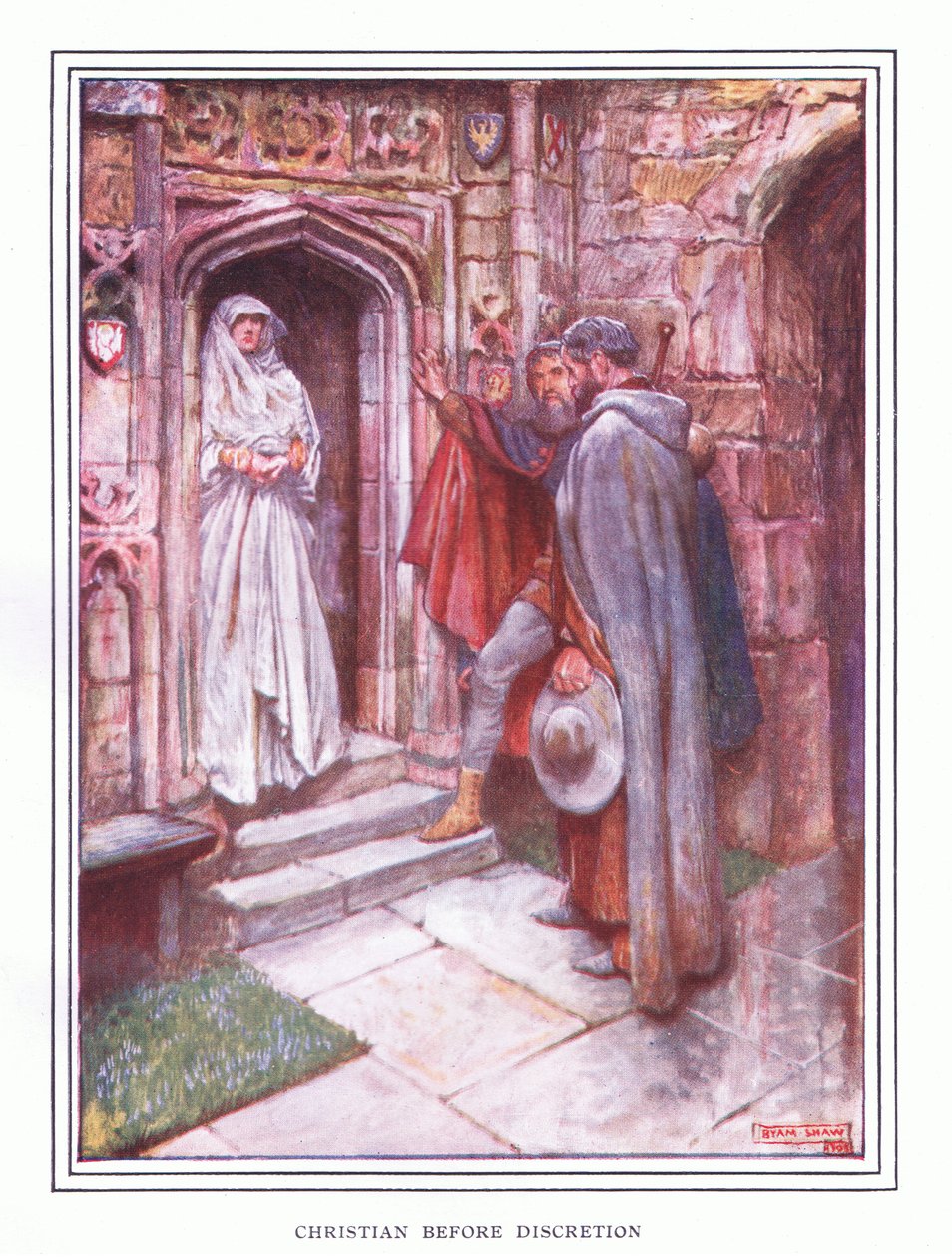 Christian a diszkréció előtt alkotó: John Byam Liston Shaw