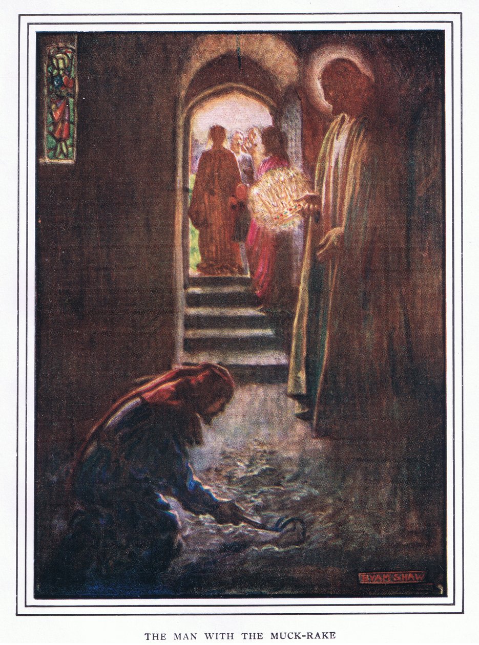 Az ember a sárgereblyével alkotó: John Byam Liston Shaw