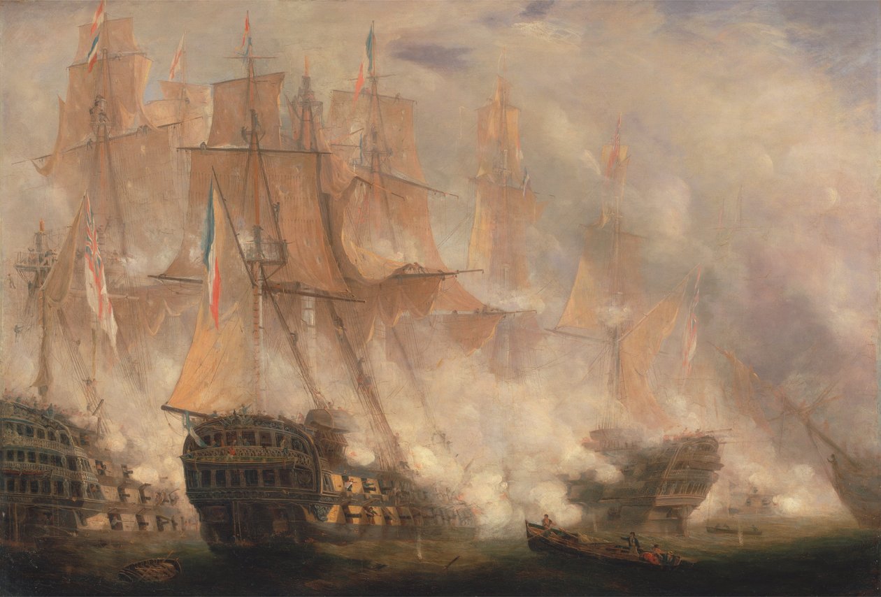 A trafalgari csata alkotó: John Christian Schetky