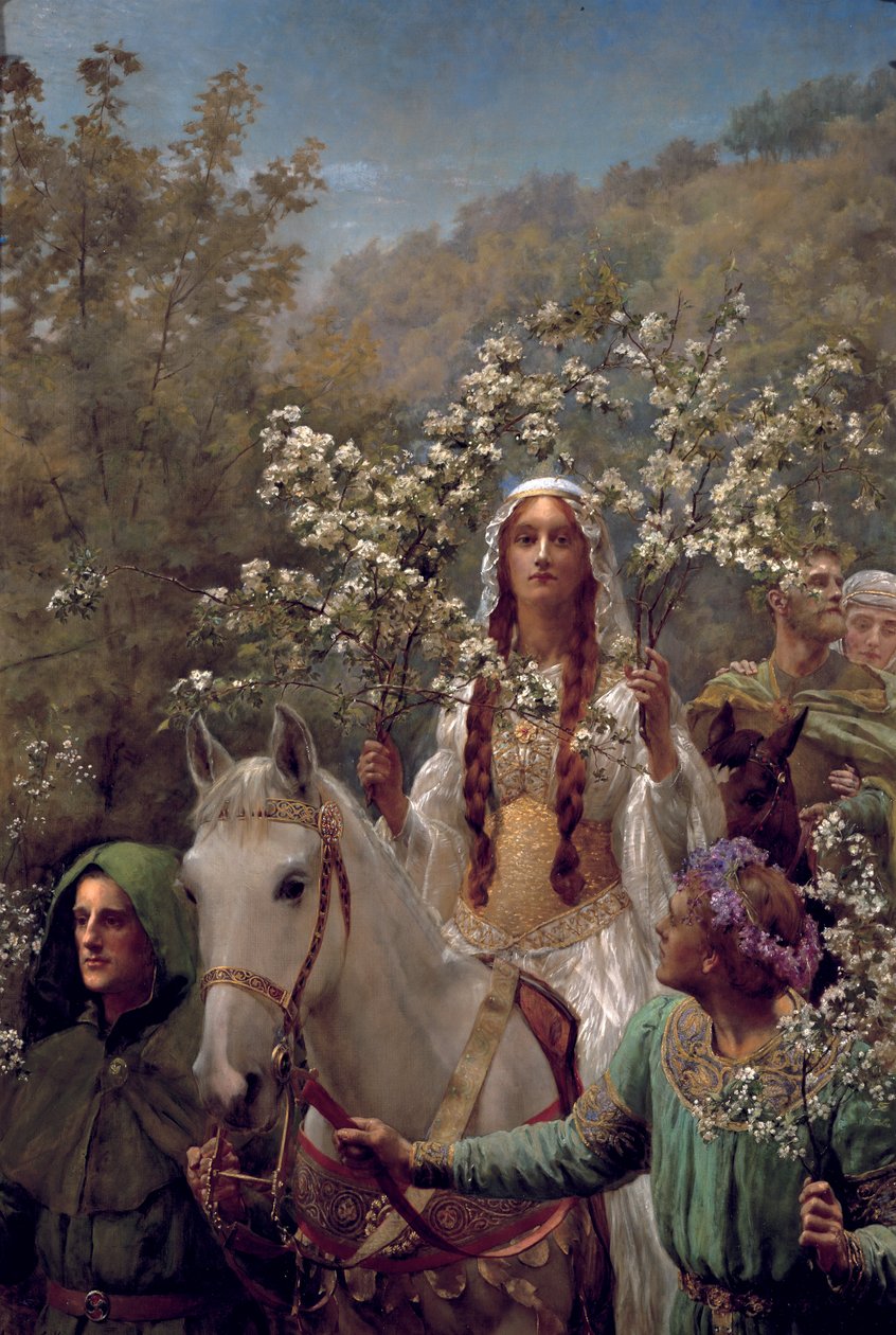 Guinevere királynő majálisa, 1897 körül alkotó: John Collier