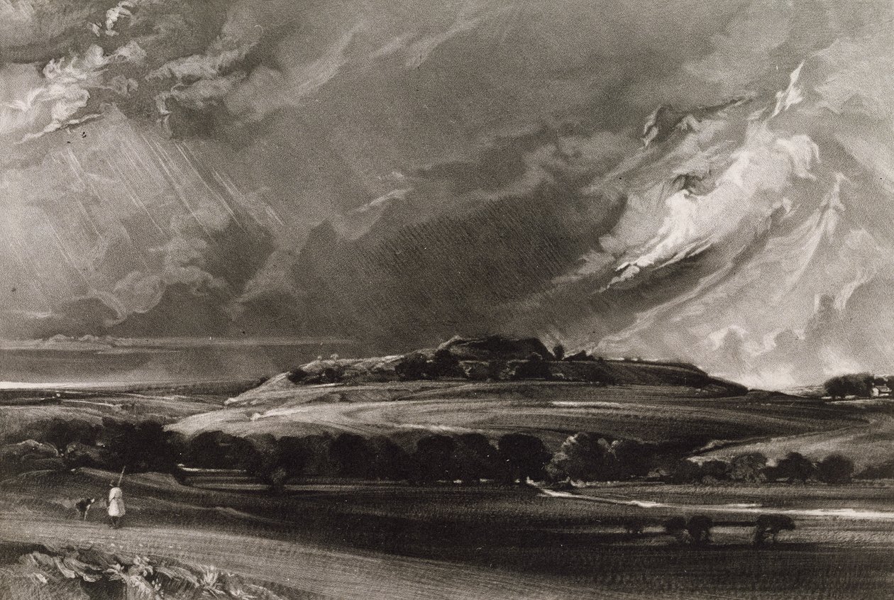 Old Sarum, metszett: David Lucas (1802-81) 1829 körül (mezzotint) alkotó: John Constable