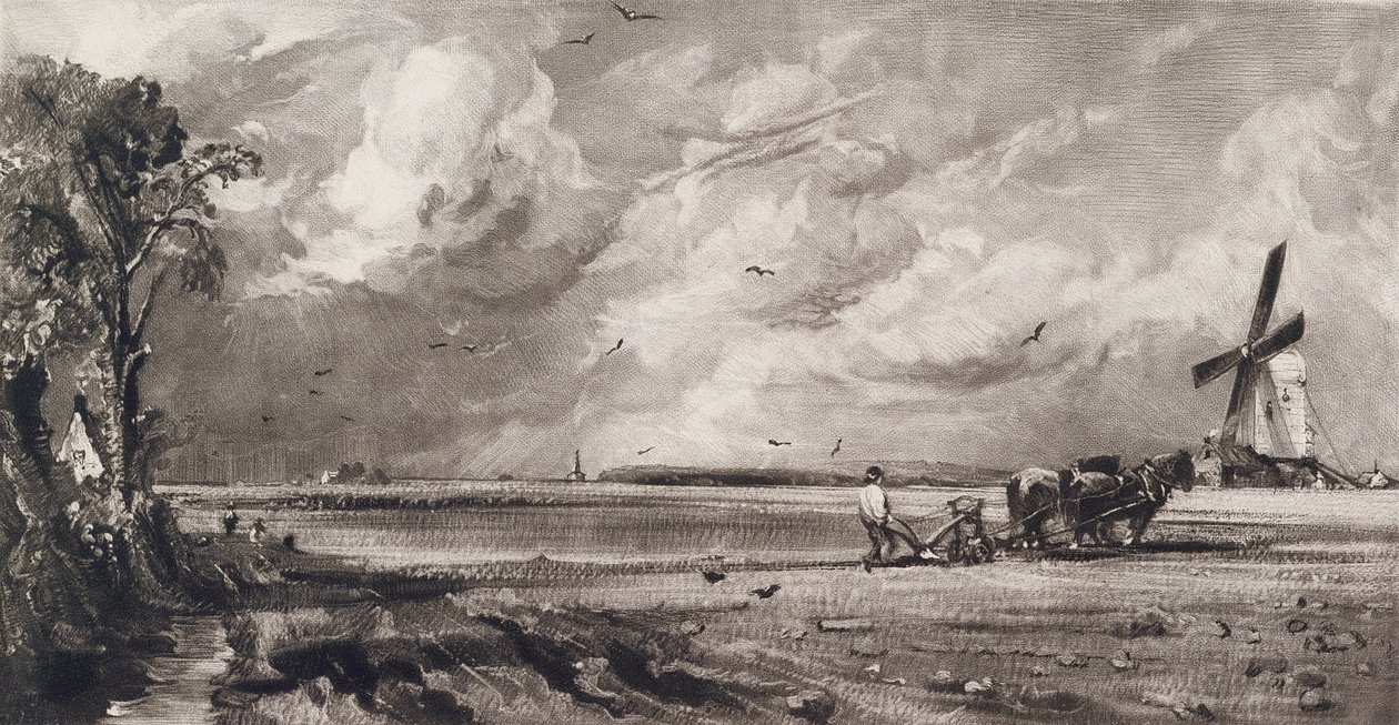 Tavasz, metszett: David Lucas (1802-81) c.1829-30 (mezzotint) alkotó: John Constable