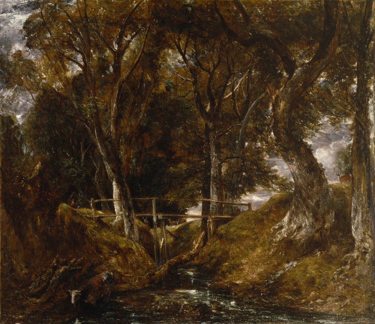 A Dell a Helmingham Parkban alkotó: John Constable