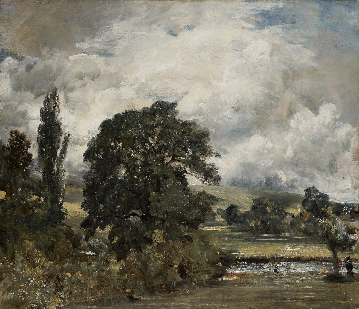 Water Meadows Salisbury közelében, 19. század alkotó: John Constable