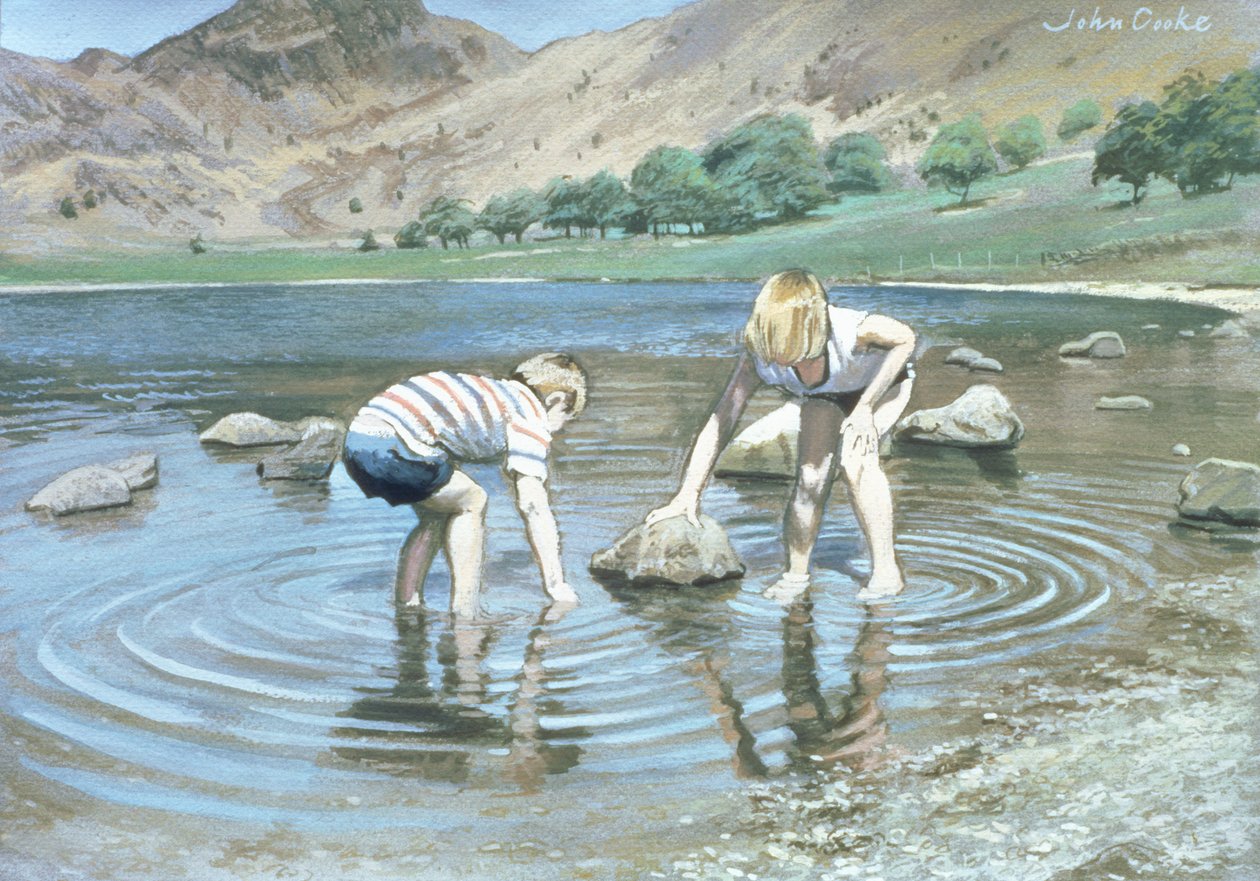 Blea Tarn nyár, 1987 (gouache) alkotó: John Cooke