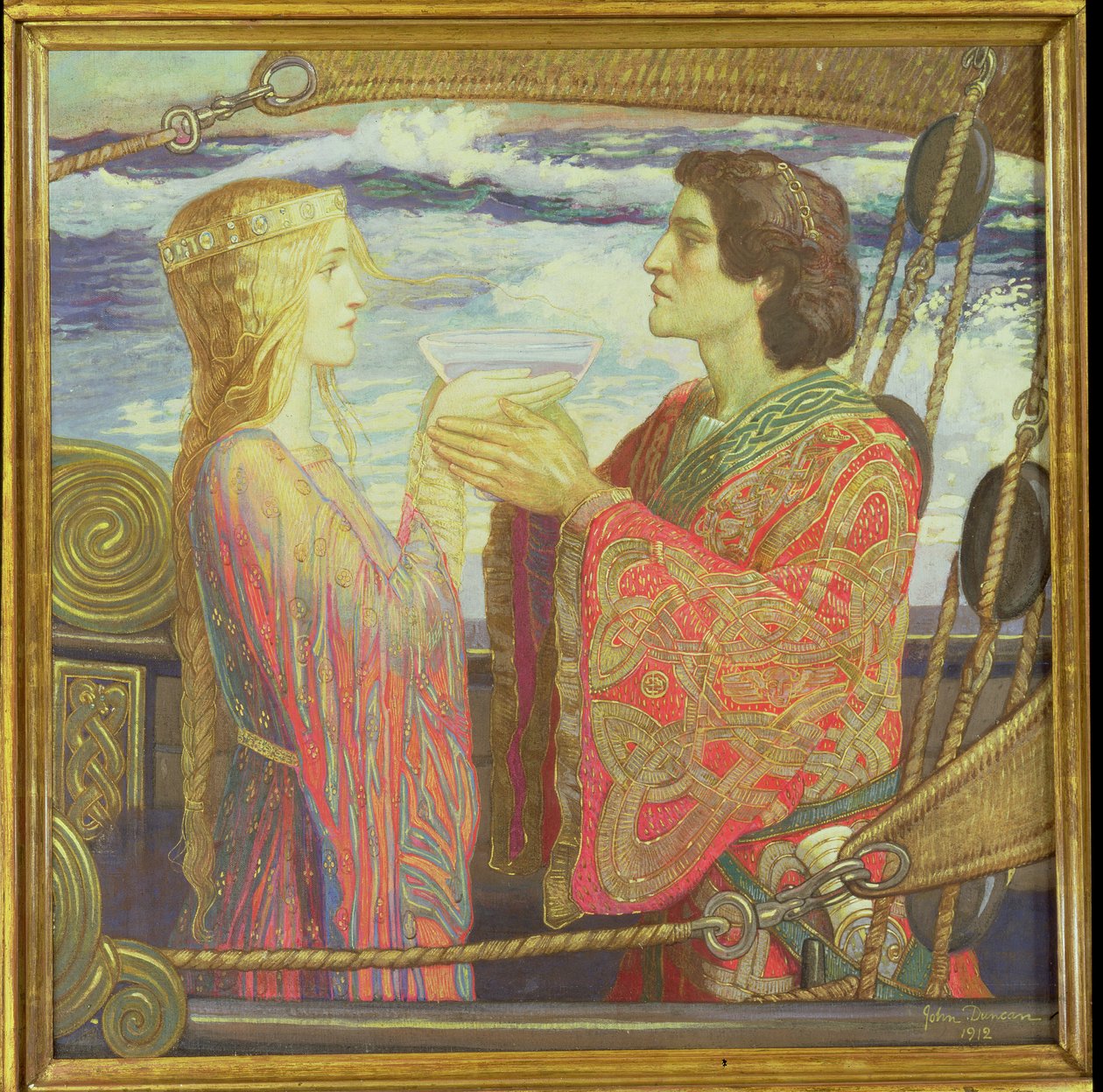 Trisztán és Izolda, 1912 (tempera, vászon) alkotó: John Duncan