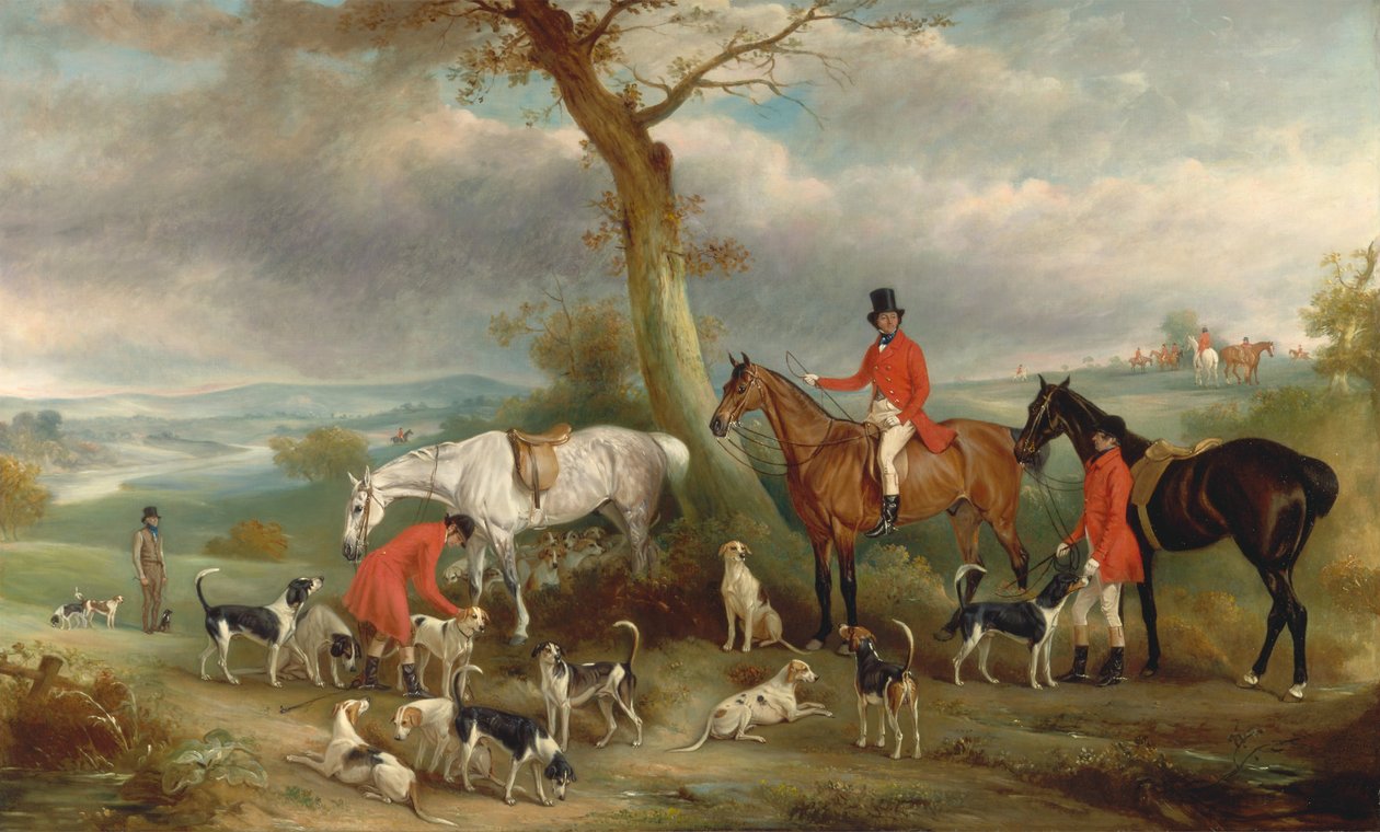 Thomas Wilkinson, M.F.H., a Hurworth Foxhounds -szal alkotó: John E. Ferneley