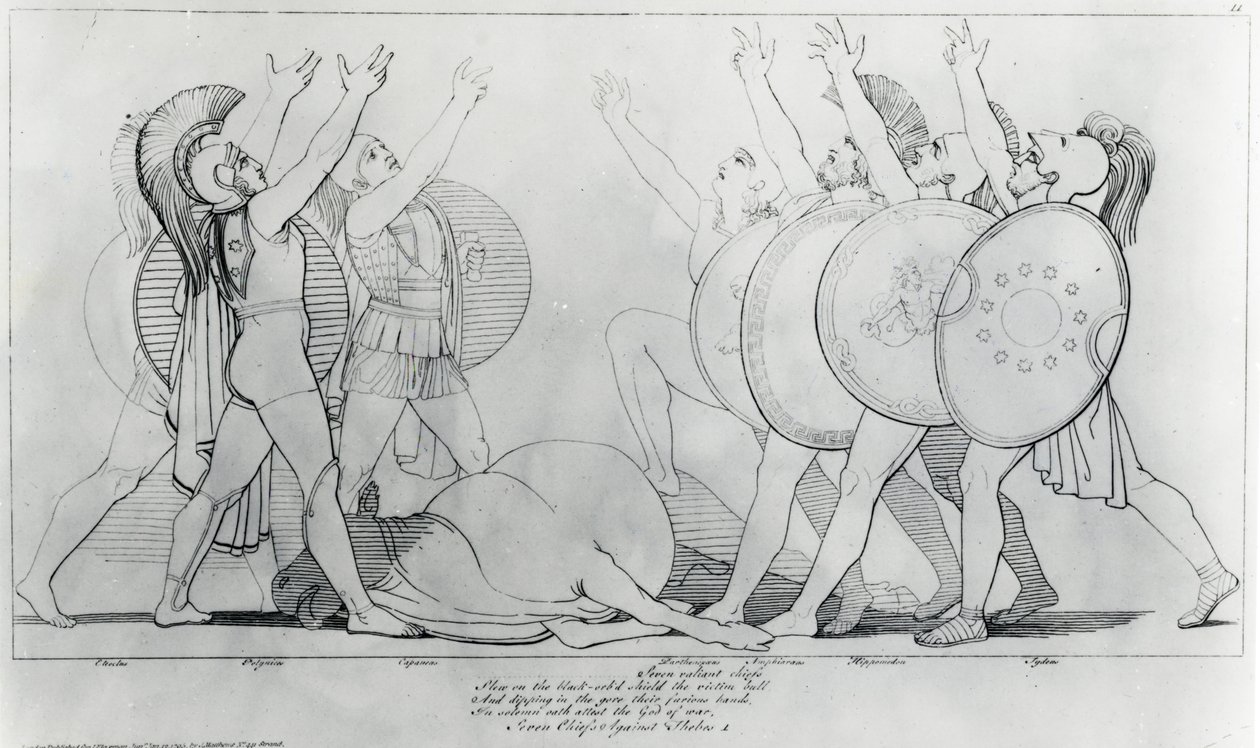 A hetes Théba ellen, 1795 alkotó: John Flaxman