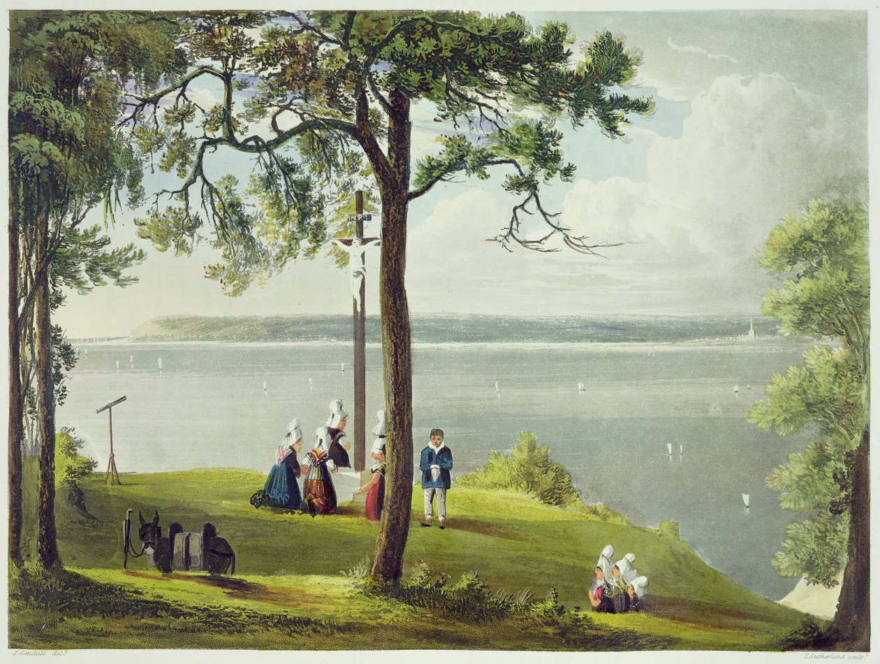 Szajna szája, a „Nézetek a Szajnáról” című művéből, Daniell Havell (1785-1826) metszete, R. Ackermann (1764-1834) 1821. alkotó: John Gendall