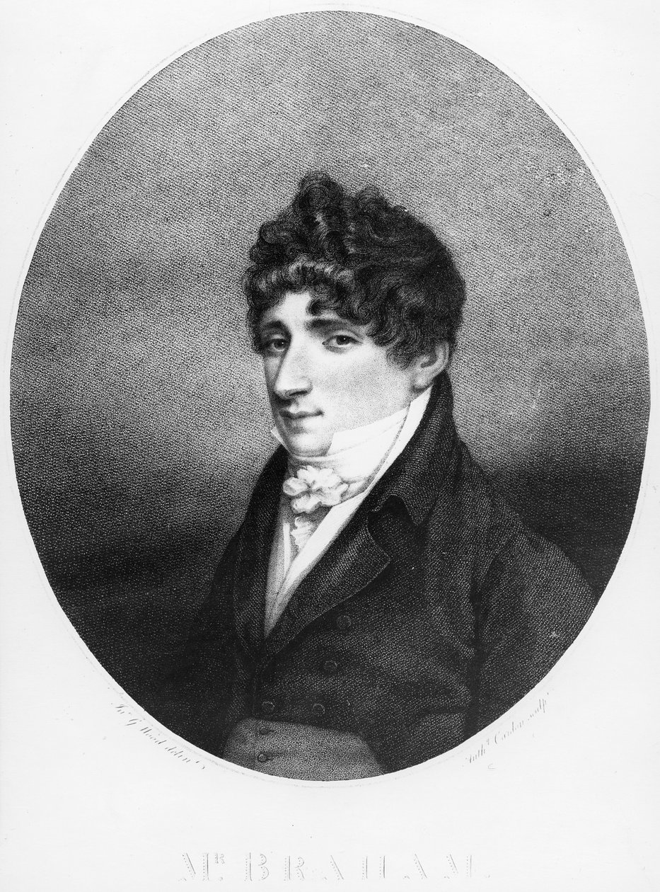 John Braham, vésette Anthony Cardon, 1806 alkotó: John George Wood
