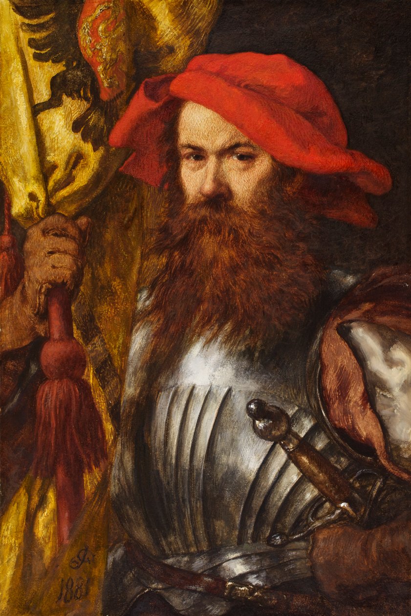 The Standard Bearer, 1881 (wc és gouache papíron) alkotó: John Gilbert
