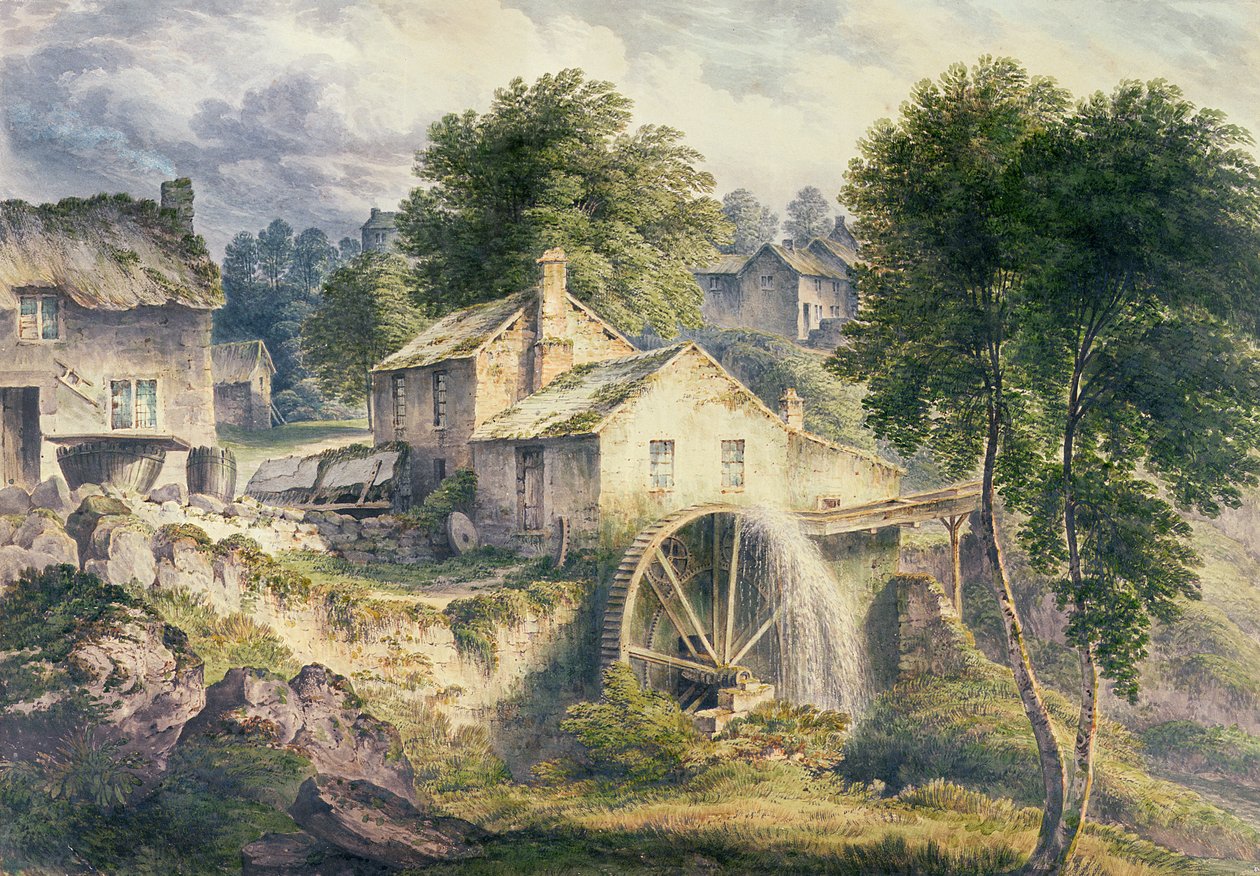 Malom Bonsall Dale-ben, Derbyshire államban alkotó: John Glover