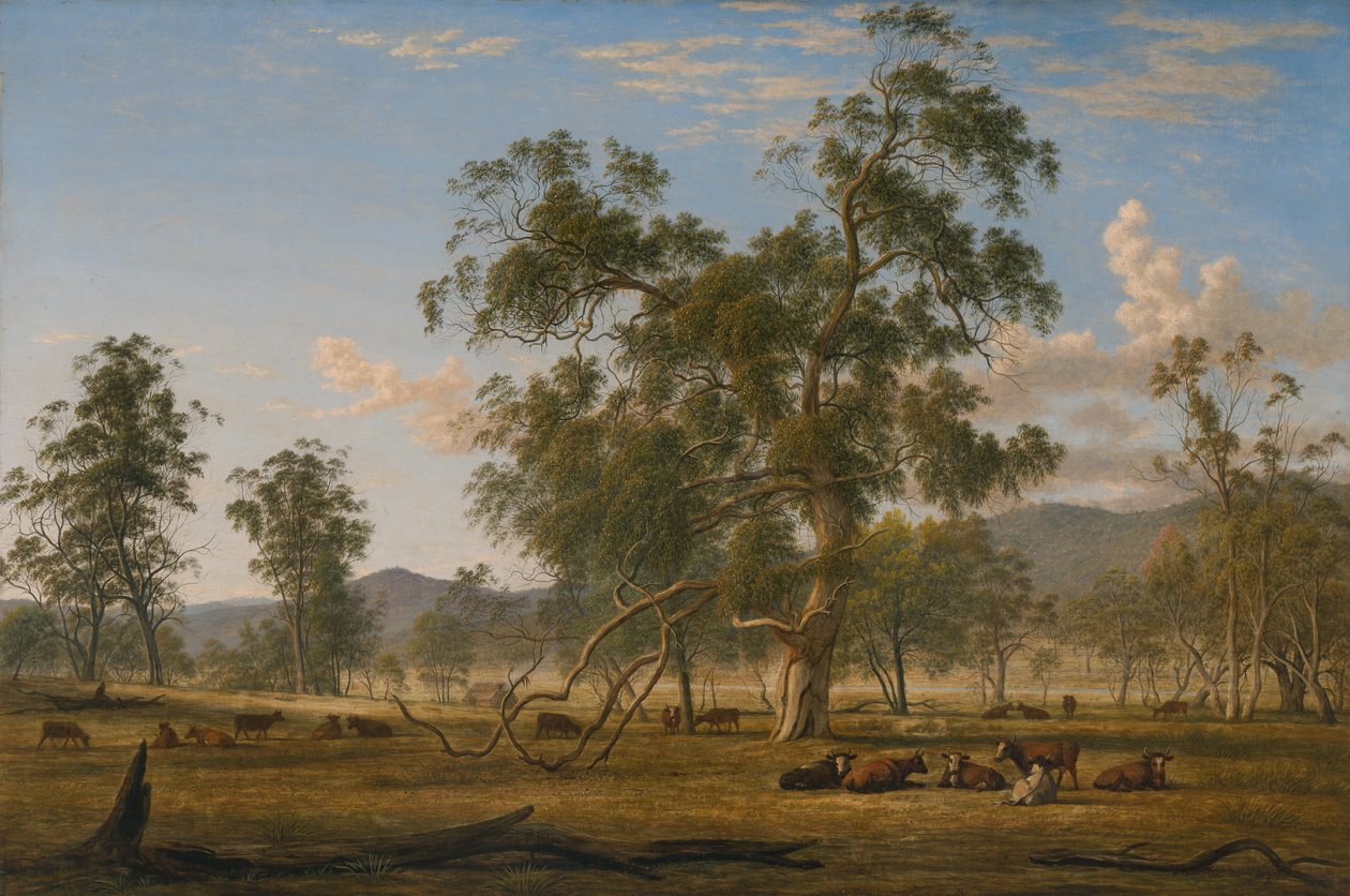 Patterdale táj marhákkal alkotó: John Glover