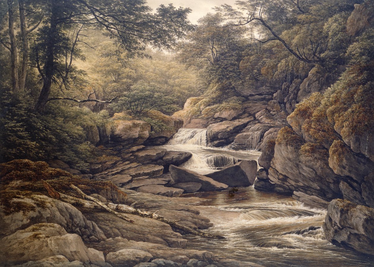 Rhiadr Ddu, Maentwrog közelében, Észak-Walesben alkotó: John Glover