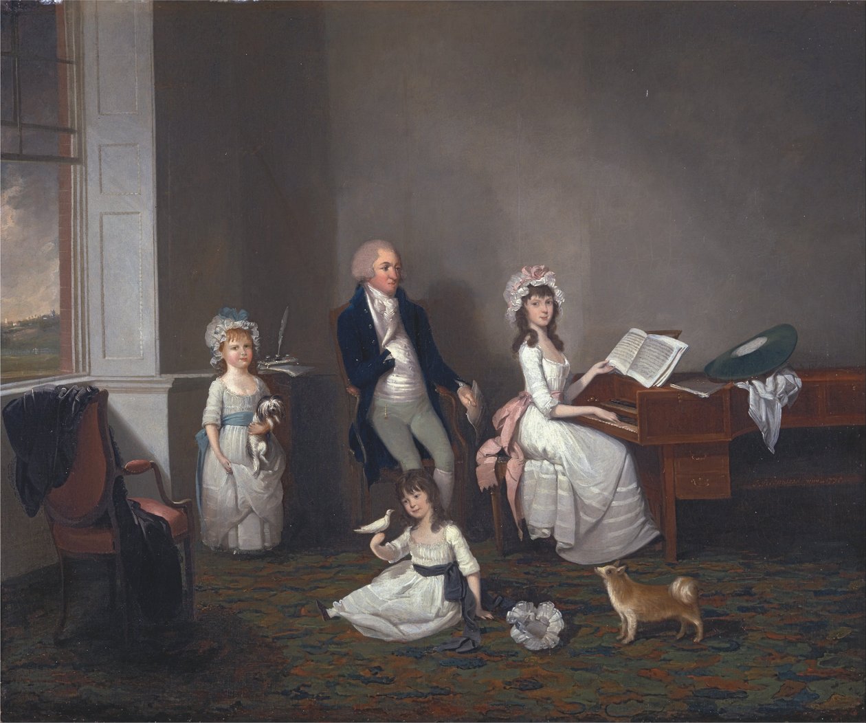 John Richard Comyns, Hylands, Essex, lányaival alkotó: John Greenwood