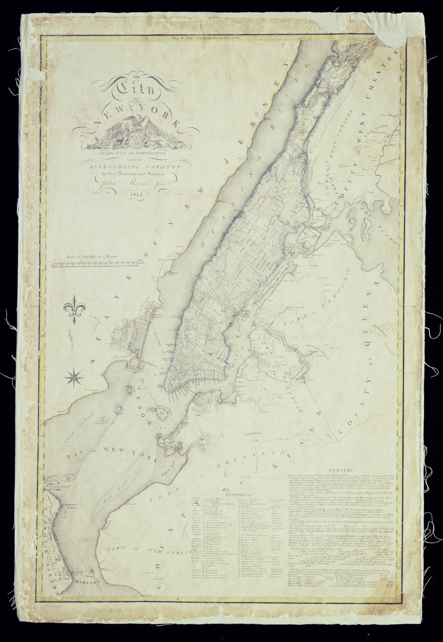 New York városának térképe a biztosok által, 1814 alkotó: John Jr. Randel