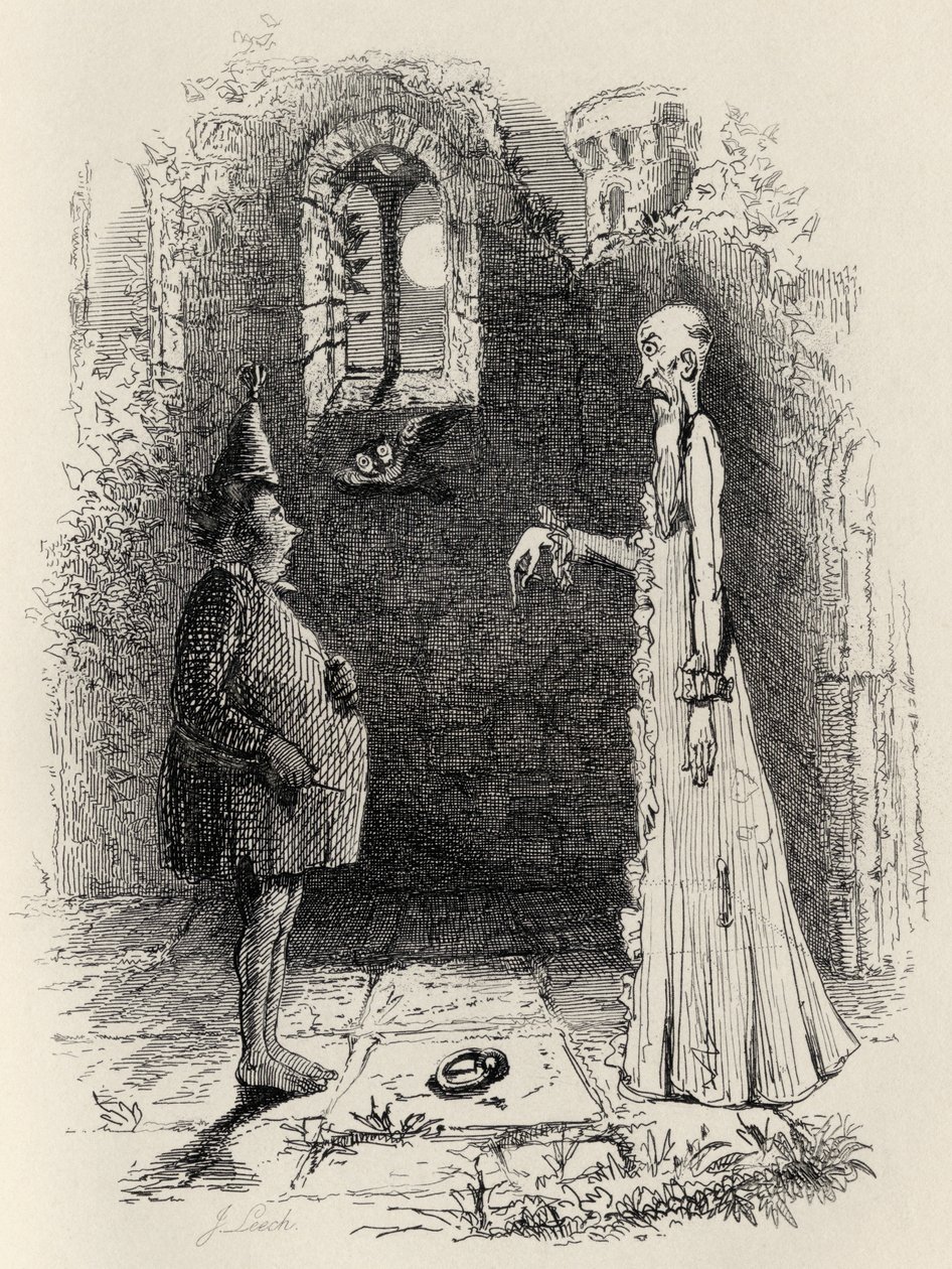 The Ghost, Thomas Ingoldsby „The Ingoldsby Legends” című művéből, Richard Bentley és Son kiadója, 1887 alkotó: John Leech