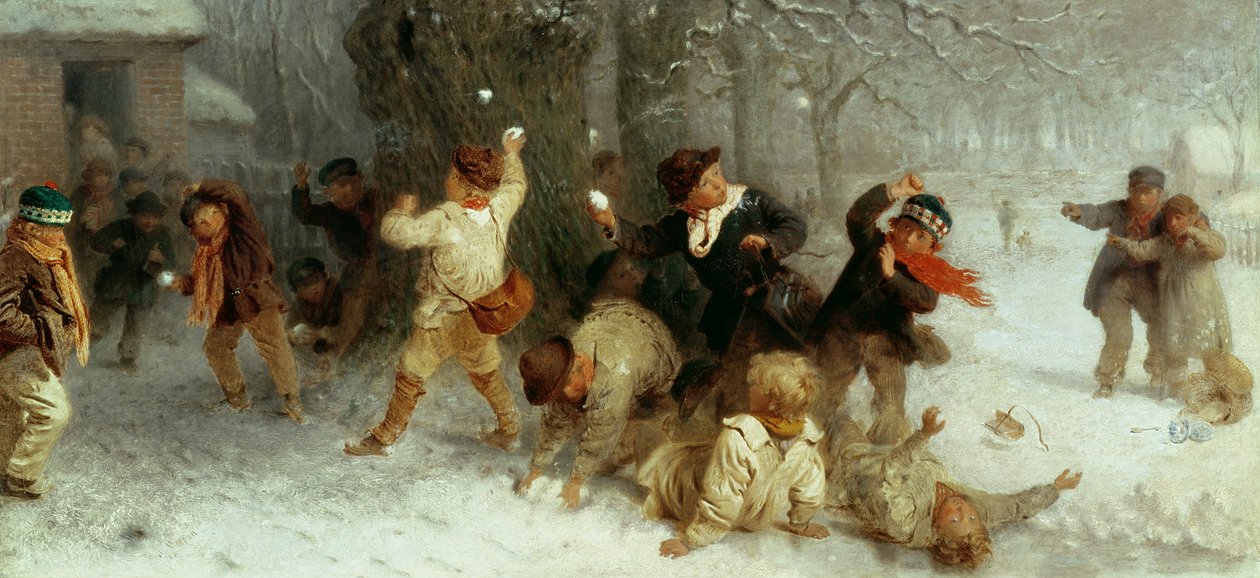 Hógolyózás, 1865 alkotó: John Morgan