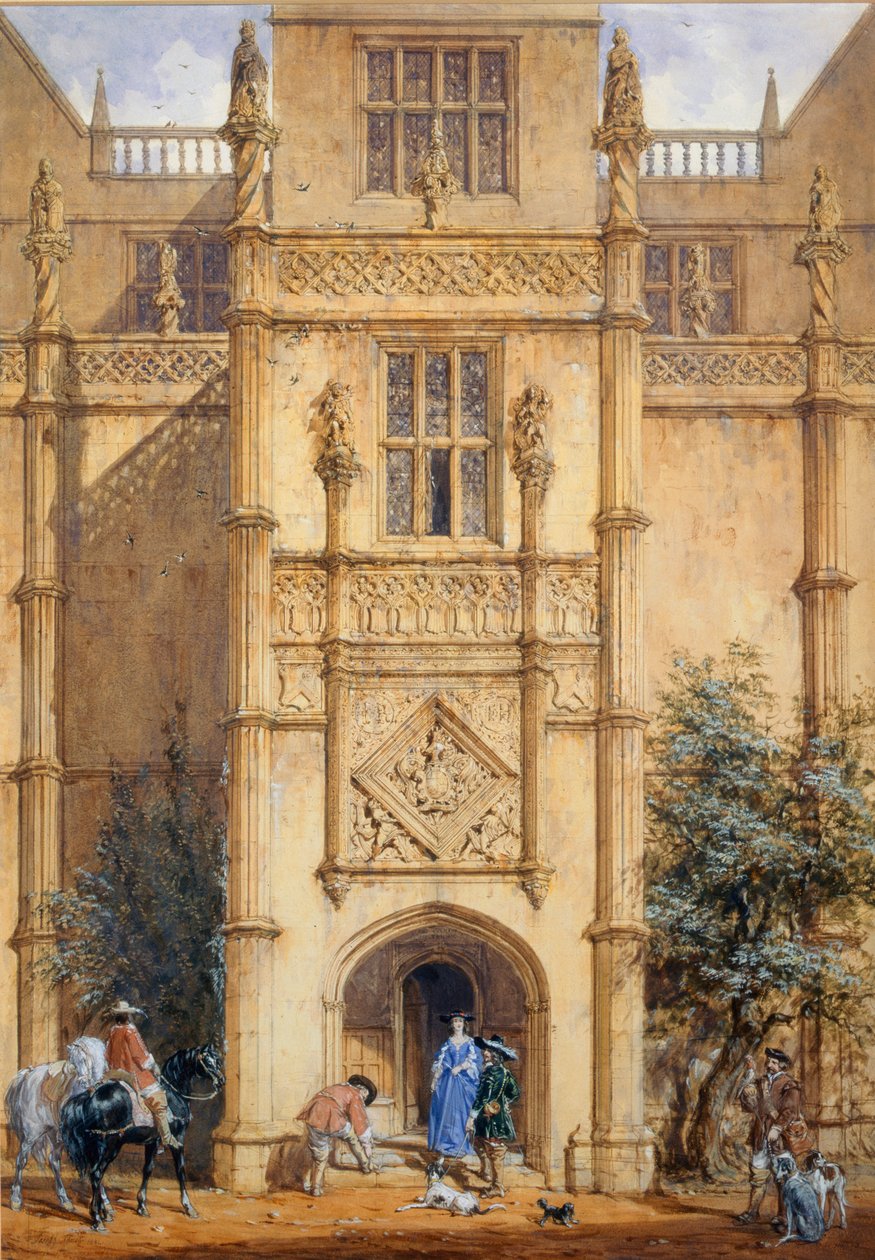 Tornác Montacute-ban, 1842 alkotó: John Nash