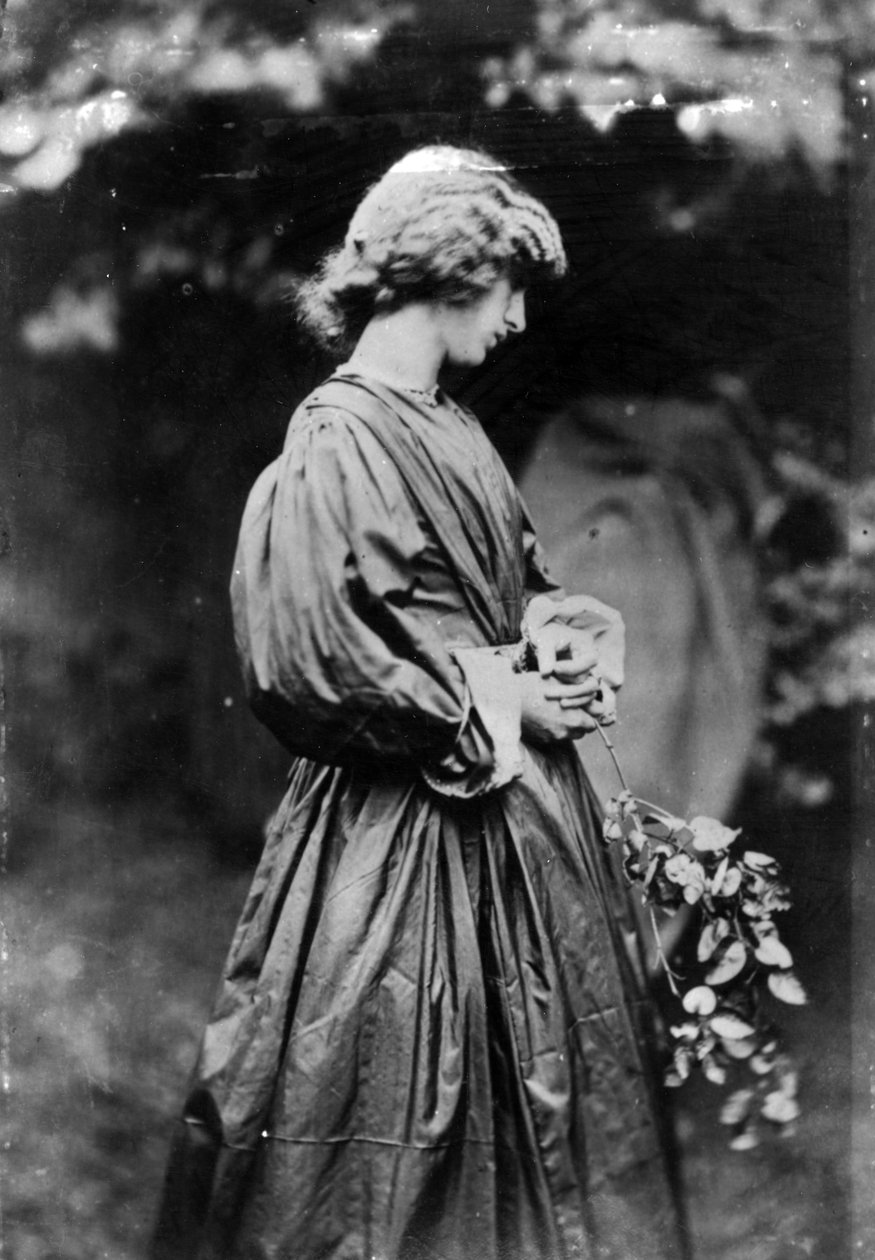 Jane Morris, Dante Gabriel Rossetti, 1865 (albumnyomat) alkotó: John R. Parsons
