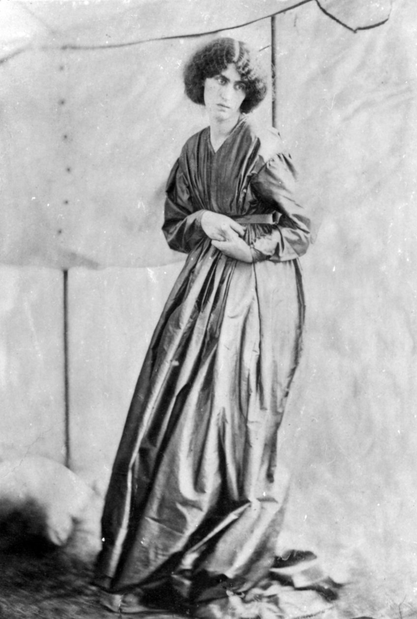 Jane Morris, Dante Gabriel Rossetti, 1865 (albumnyomat) alkotó: John R. Parsons