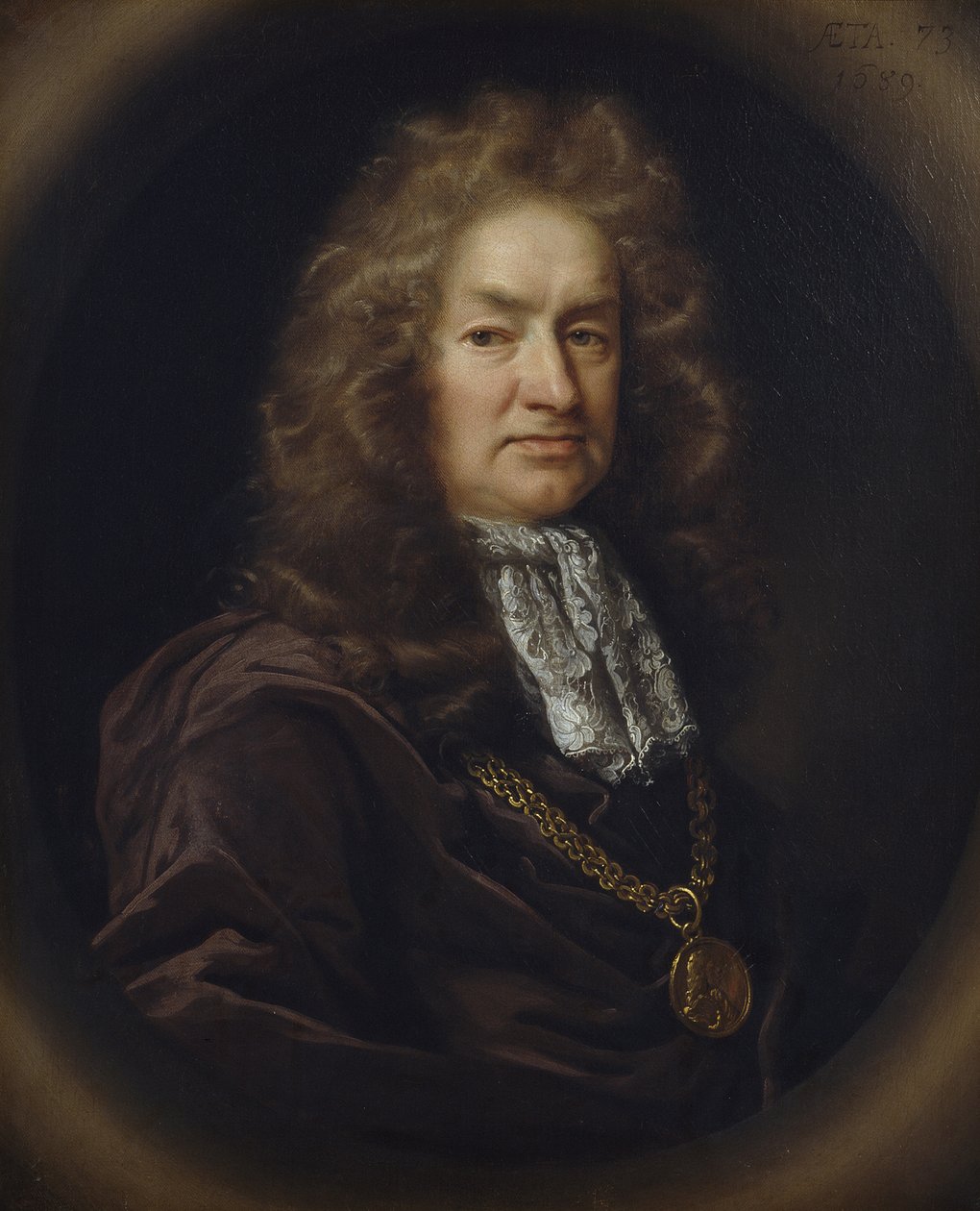 Elias Ashmole (1617-92) portréja, angol antikvárium, 1689 alkotó: John Riley