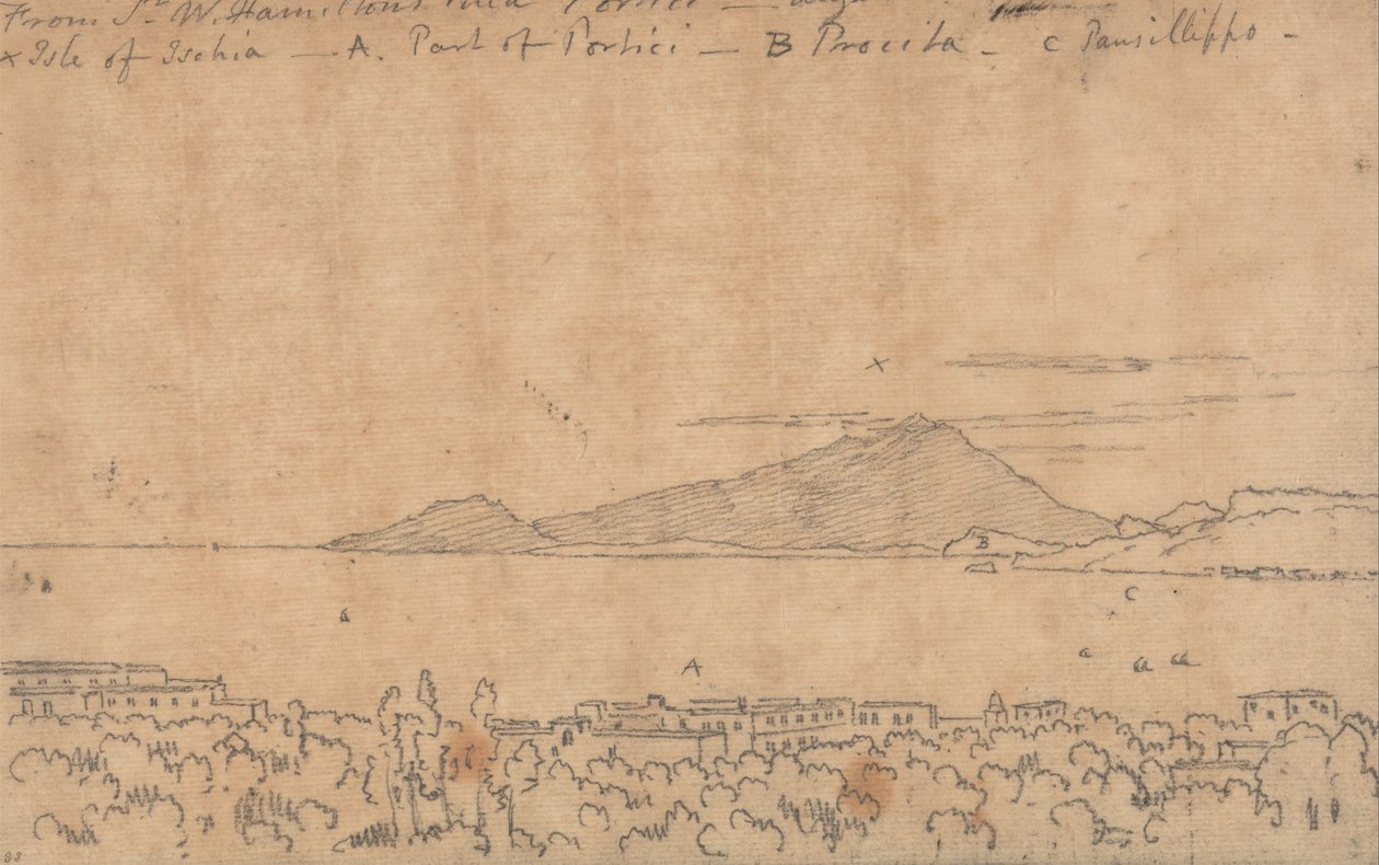 Sir W. Hamiltons Villa -ból, Portici, augusztus 12 alkotó: John Robert Cozens