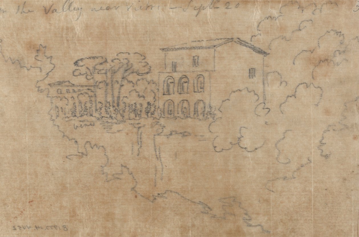 A Vietri melletti völgyben, szeptember 20. alkotó: John Robert Cozens