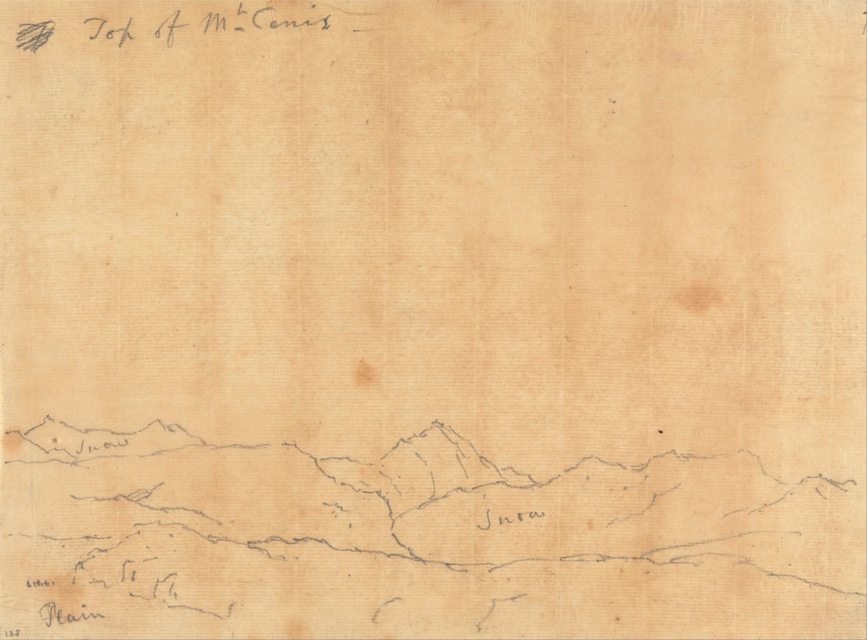 A Mont teteje. Cenis alkotó: John Robert Cozens
