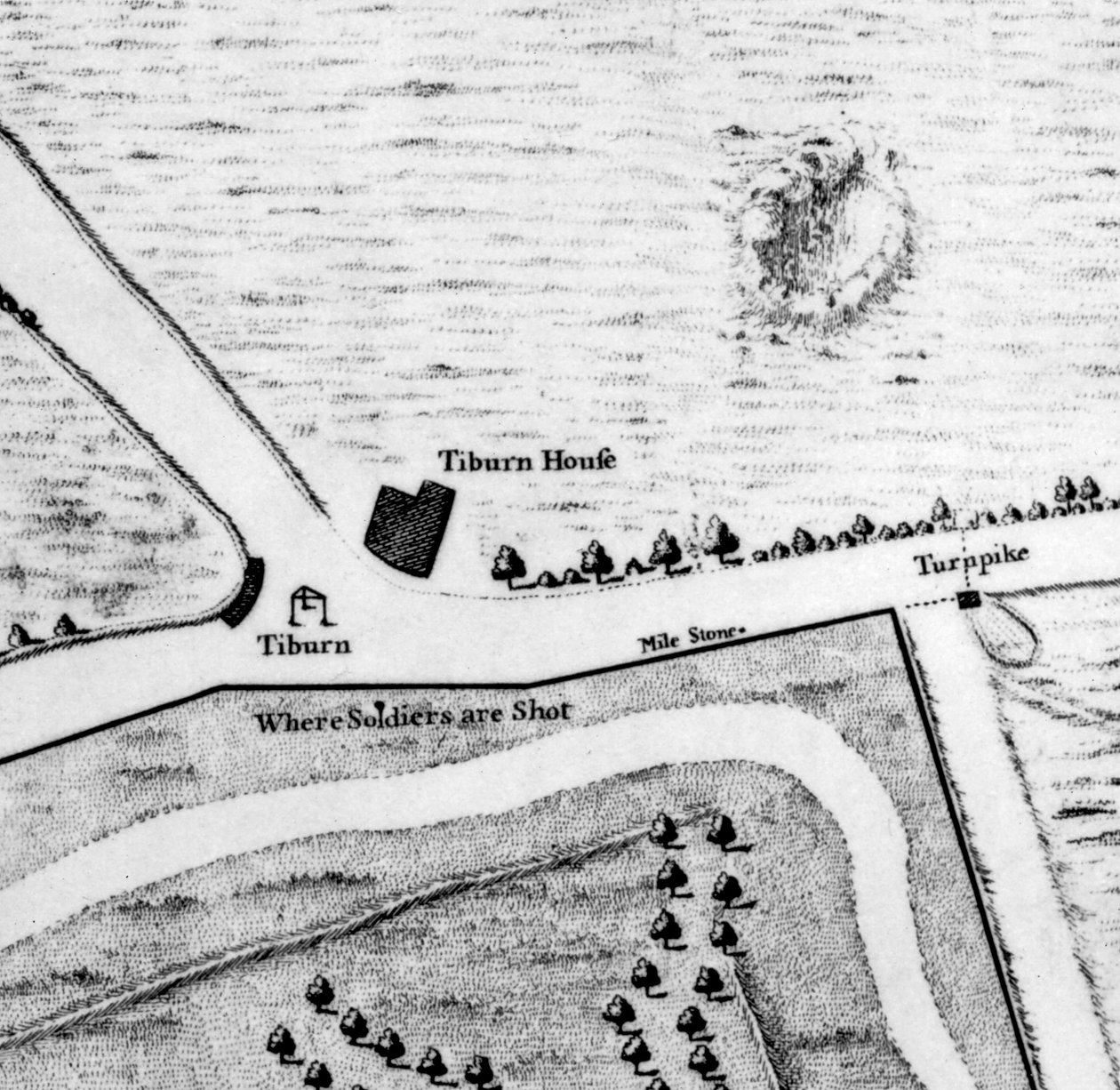 Tyburn térképe, 1746 (metszet) (438496 részlet) alkotó: John Rocque