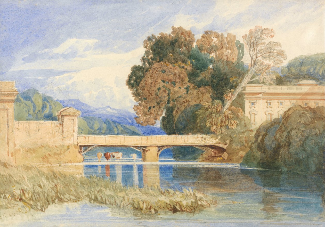 Chateau Navarra, Evreux közelében, Normandia alkotó: John Sell Cotman