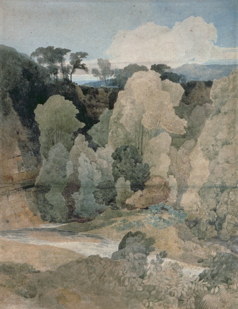 Ördögkönyök, Rokeby Park, 1806-1807 körül (ceruza, WC papíron) alkotó: John Sell Cotman