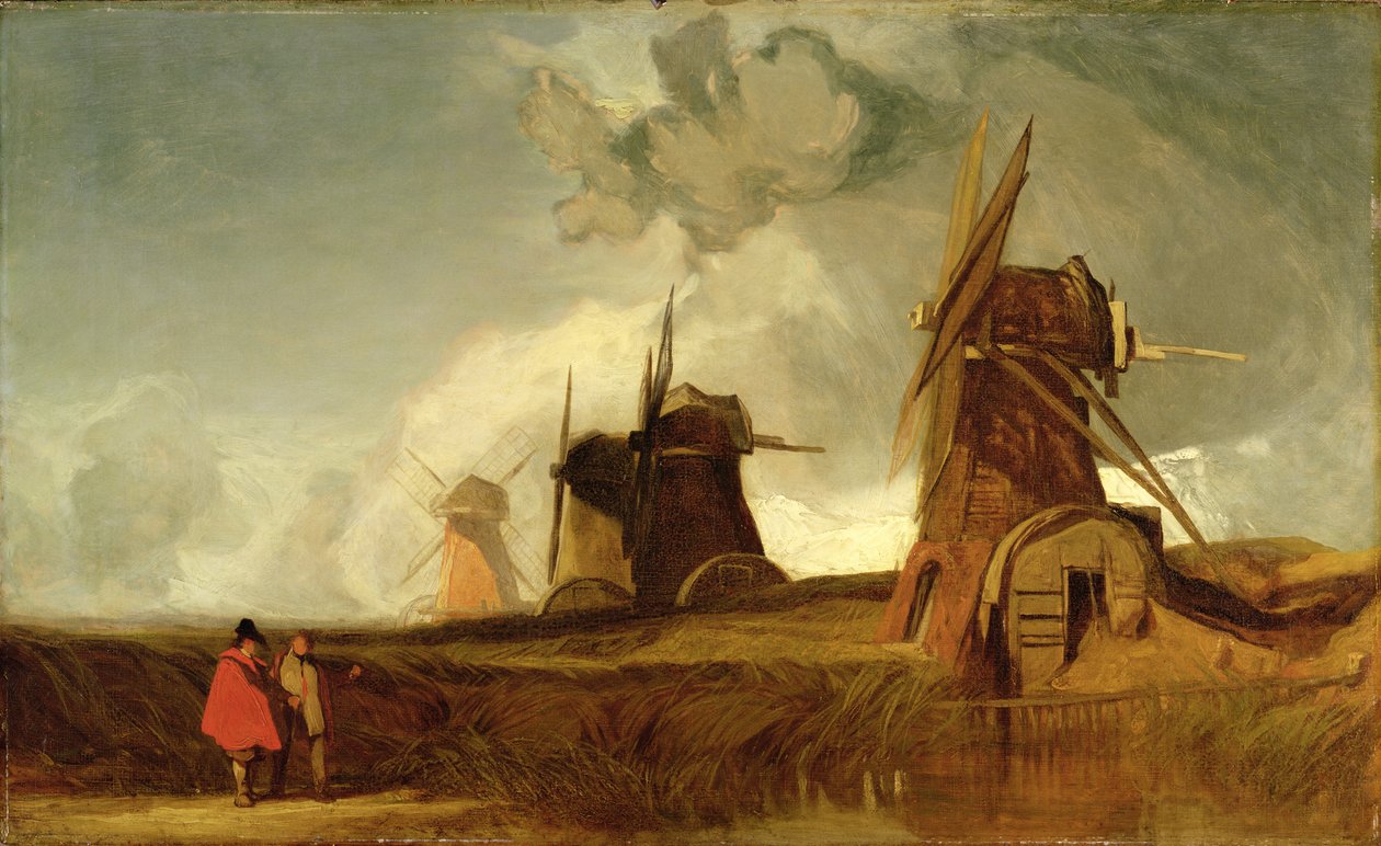 Drenage Mills in the Fens, Croyland, Lincolnshire, 1830-40 alkotó: John Sell Cotman