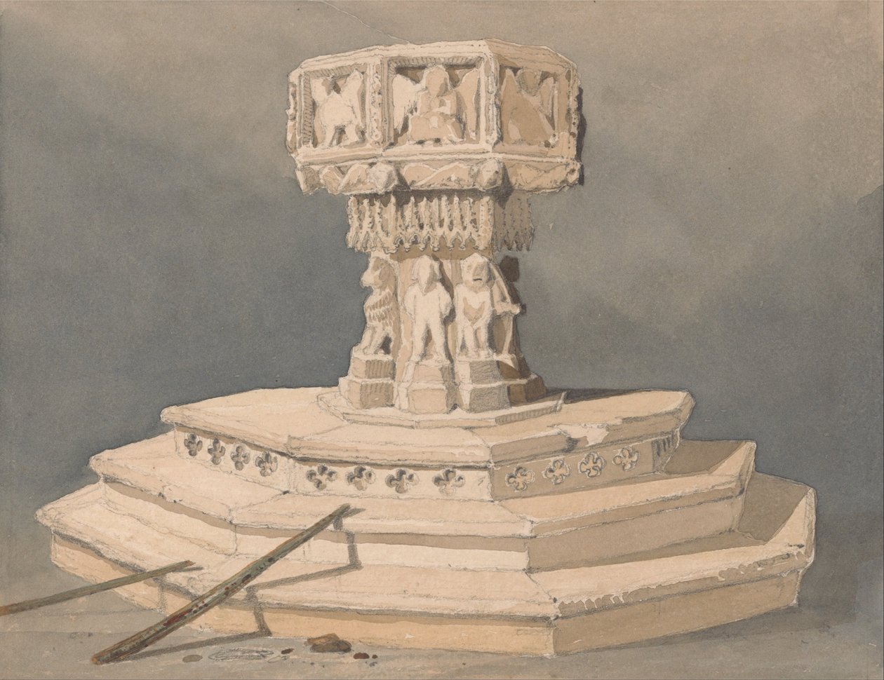 Betűtípus: Happisburgh Church, Norfolk alkotó: John Sell Cotman