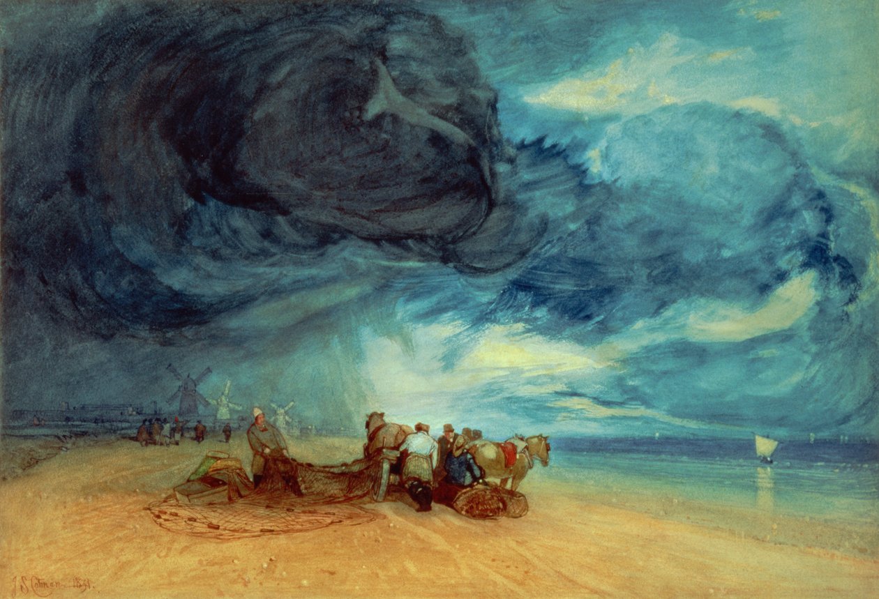 Vihar a Yarmouth-parton, 1831 alkotó: John Sell Cotman