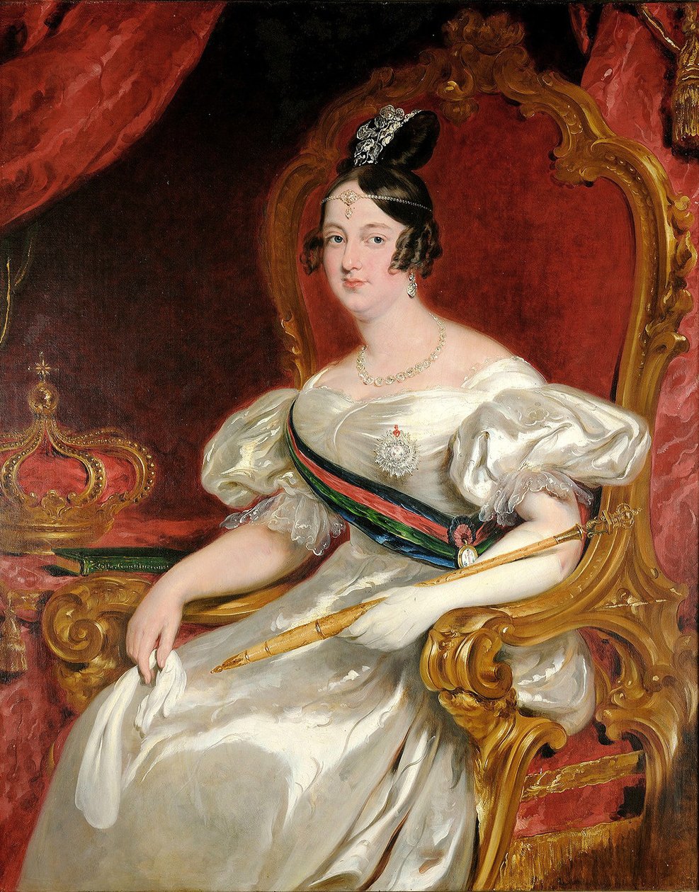 II. Mária portugál királynő portréja 1819-1853 alkotó: John Simpson