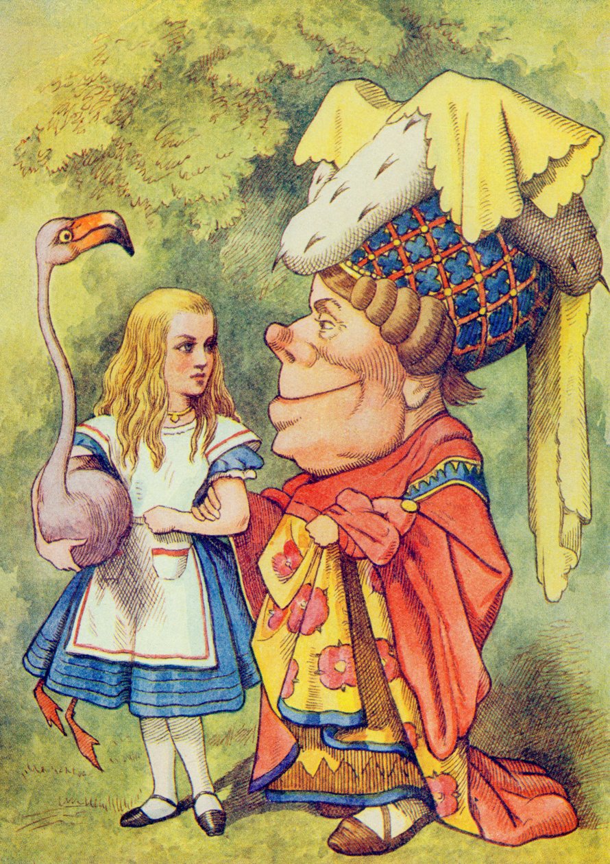 Alice a hercegnővel, illusztráció: Lewis Carroll (1832-9) „Alice Csodaországban” alkotó: John Tenniel