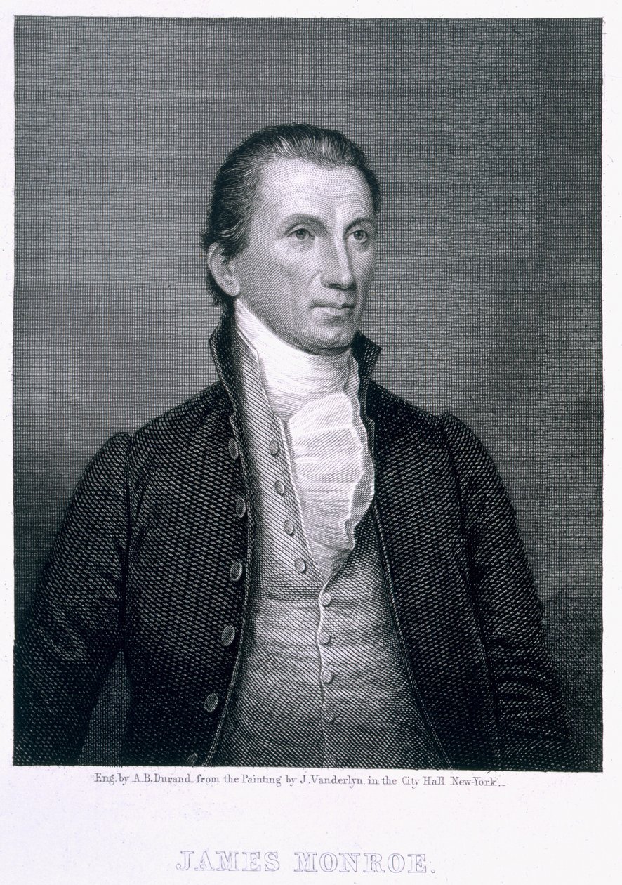 James Monroe, Asher Brown Durand (1796-1886) metszete. alkotó: John Vanderlyn